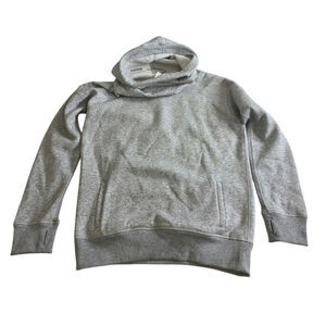 NWT ZYIA Active Womens’s Oh So Soft Cowl Neck Hoodie Sweatshirt, Large Gray